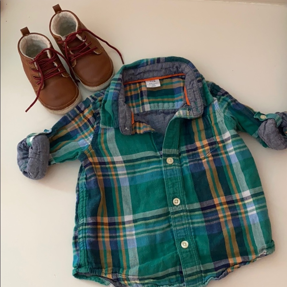 Baby Gap toddler boys long sleeve shirt & boots
